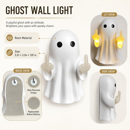 Halloween Ghost Middle Finger Glow Night Light