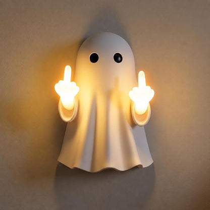 Halloween Ghost Middle Finger Glow Night Light