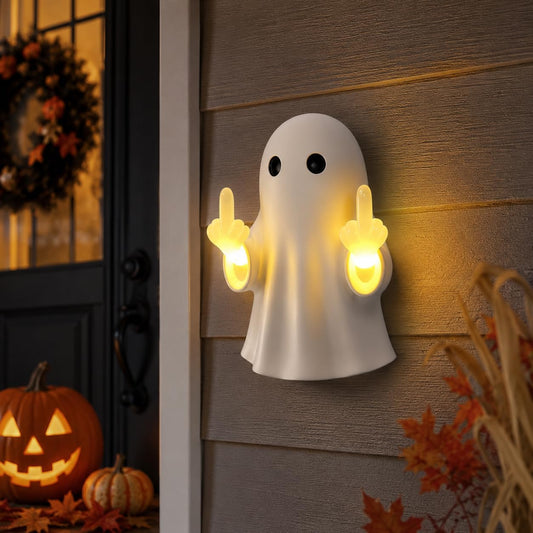 Halloween Ghost Middle Finger Glow Night Light